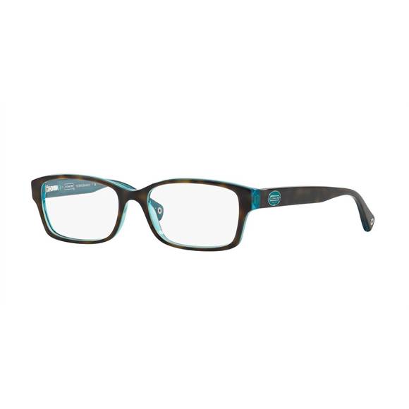 NEW COACH women's hc6040 eyeglasses in dark tortoise/ teal - Picture 1 of 5